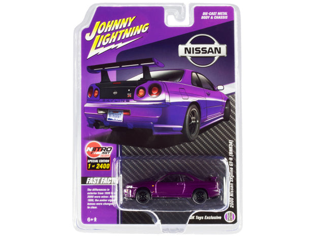 2000 Nissan Skyline GT-R (BNR34) Purple Metallic Limited Edition to 2400 pieces