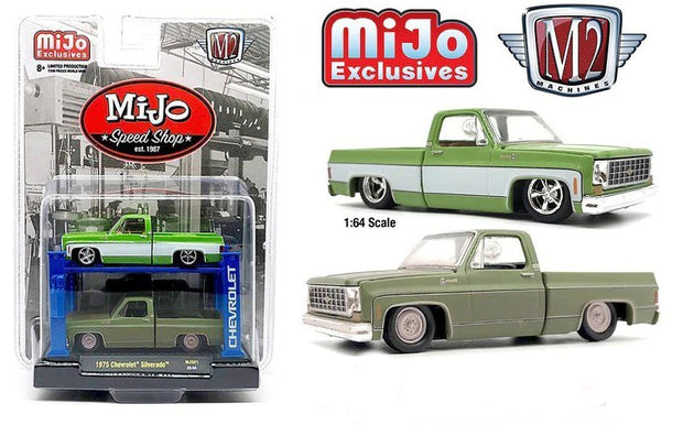 1975 Chevrolet Silverado Pickup Set of 2 Auto-Lift "MiJo Speed Shop" Limited Edition to 7,200 pieces