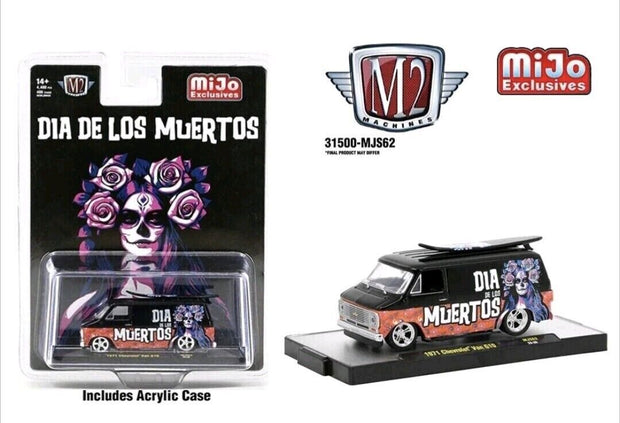 1971 Chevrolet Van With Surf Board Dia De Los Muertos Mijo Exclusive