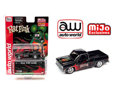 Auto World 1/64 Chevrolet C10 1978 Rat Fink Red - Miniaturne Occasion